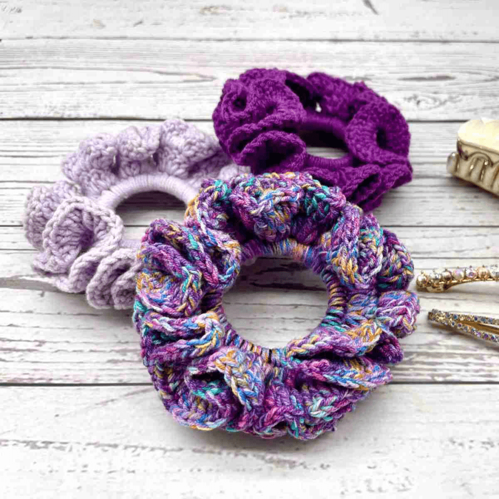 free crochet scrunchie pattern
