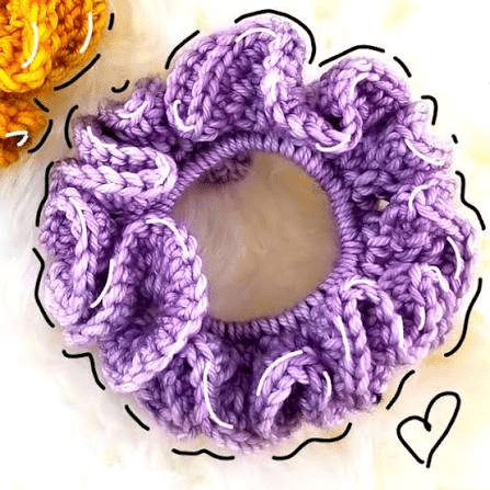 free crochet scrunchie pattern