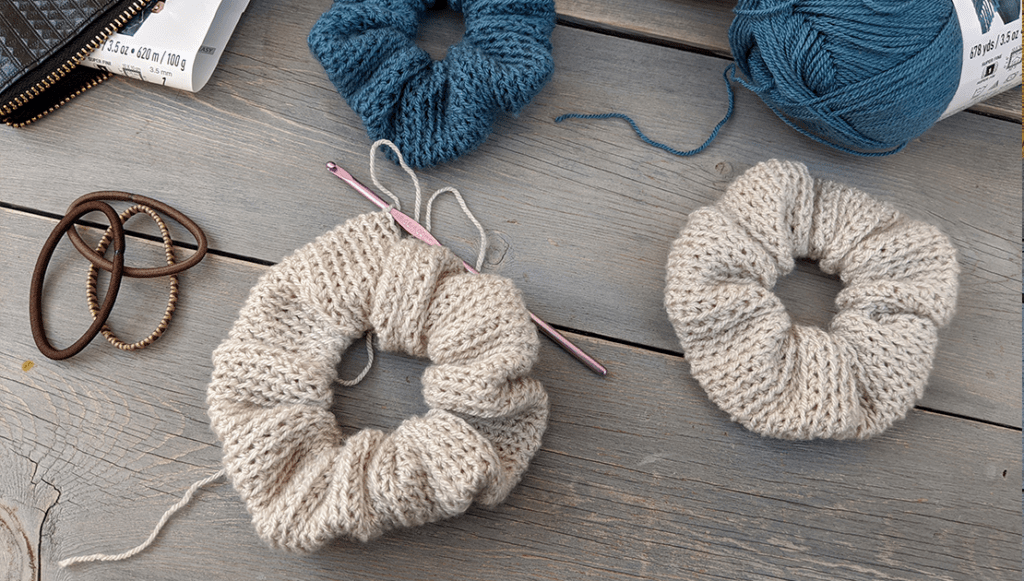 free crochet scrunchie pattern