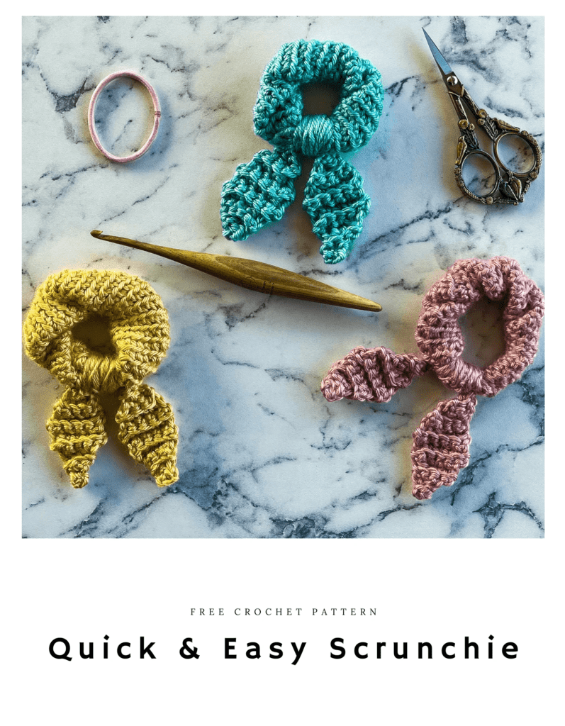 free crochet scrunchie pattern
