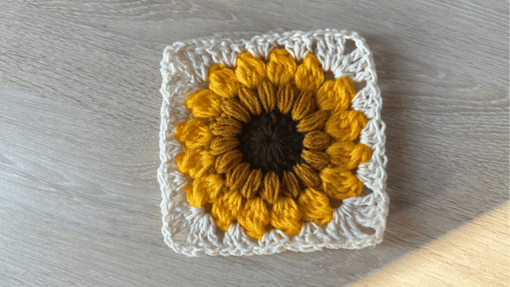 crochet 3D granny square free pattern